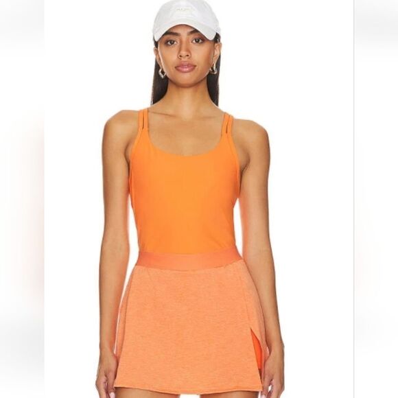 ELEVEN by Venus Williams Power Midi Tank in Nectarine XS - Picture 1 of 8